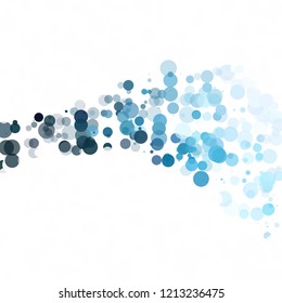 Bubbles Circle Dots Unique Blue Bright Vector Background