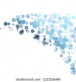 Bubbles Circle Dots Unique Blue Bright Vector Background