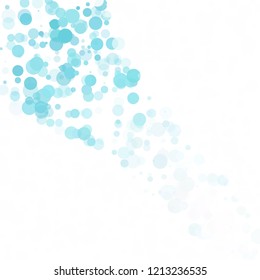 Bubbles Circle Dots Unique Blue Bright Vector Background