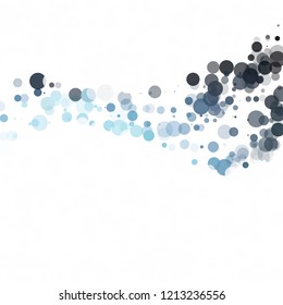 Bubbles Circle Dots Unique Blue Bright Vector Background