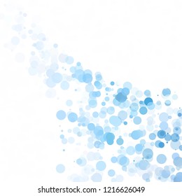 Bubbles Circle Dots Unique Blue Bright Vector Background