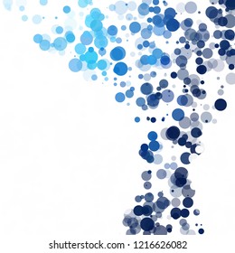 Bubbles Circle Dots Unique Blue Bright Vector Background