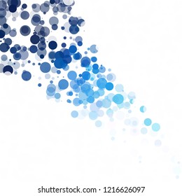 Bubbles Circle Dots Unique Blue Bright Vector Background