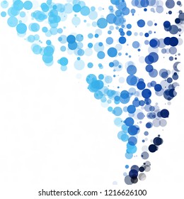 Bubbles Circle Dots Unique Blue Bright Vector Background