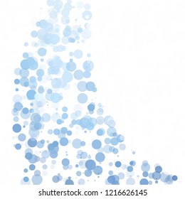 Bubbles Circle Dots Unique Blue Bright Vector Background