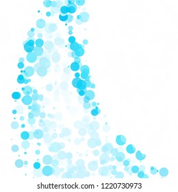Bubbles Circle Dots Unique Blue Bright Vector Background