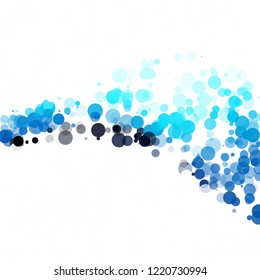 Bubbles Circle Dots Unique Blue Bright Vector Background