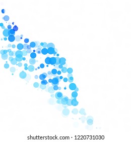 Bubbles Circle Dots Unique Blue Bright Vector Background