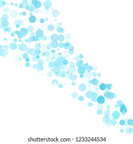 Bubbles Circle Dots Unique Blue Bright Vector Background