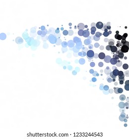 Bubbles Circle Dots Unique Blue Bright Vector Background