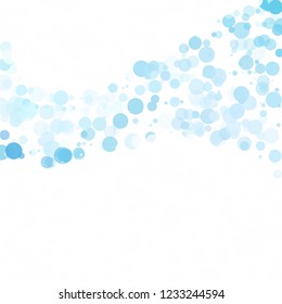 Bubbles Circle Dots Unique Blue Bright Vector Background