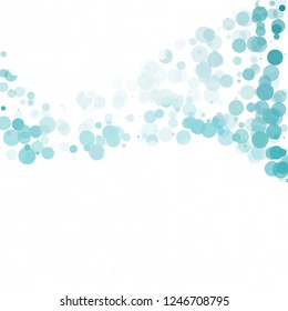 Bubbles Circle Dots Unique Blue Bright Vector Background