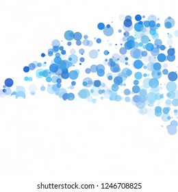 Bubbles Circle Dots Unique Blue Bright Vector Background