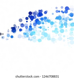 Bubbles Circle Dots Unique Blue Bright Vector Background