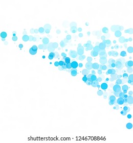 Bubbles Circle Dots Unique Blue Bright Vector Background