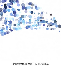 Bubbles Circle Dots Unique Blue Bright Vector Background