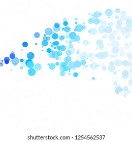 Bubbles Circle Dots Unique Blue Bright Vector Background