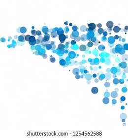 Bubbles Circle Dots Unique Blue Bright Vector Background