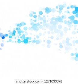 Bubbles Circle Dots Unique Blue Bright Vector Background