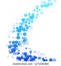Bubbles Circle Dots Unique Blue Bright Vector Background