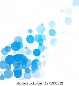 Bubbles Circle Dots Unique Blue Bright Vector Background