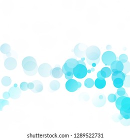 Bubbles Circle Dots Unique Blue Bright Vector Background