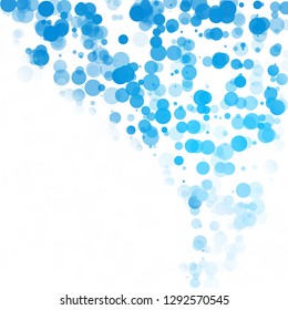 Bubbles Circle Dots Unique Blue Bright Vector Background