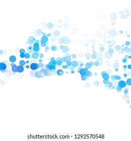 Bubbles Circle Dots Unique Blue Bright Vector Background