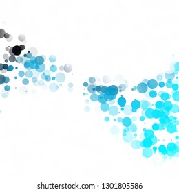 Bubbles Circle Dots Unique Blue Bright Vector Background