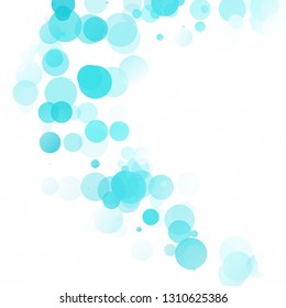 Bubbles Circle Dots Unique Blue Bright Vector Background