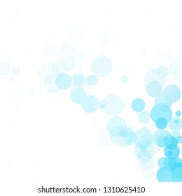 Bubbles Circle Dots Unique Blue Bright Vector Background