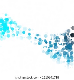 Bubbles Circle Dots Unique Blue Bright Vector Background