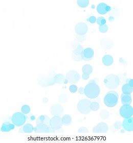 Bubbles Circle Dots Unique Blue Bright Vector Background