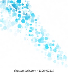 Bubbles Circle Dots Unique Blue Bright Vector Background