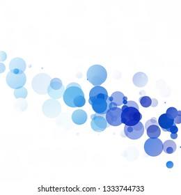 Bubbles Circle Dots Unique Blue Bright Vector Background