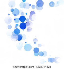 Bubbles Circle Dots Unique Blue Bright Vector Background