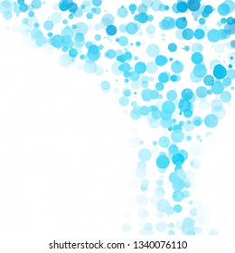 Bubbles Circle Dots Unique Blue Bright Vector Background