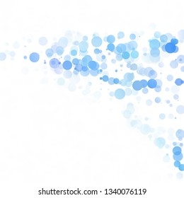 Bubbles Circle Dots Unique Blue Bright Vector Background