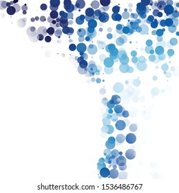 Bubbles Circle Dots Unique Blue Bright Vector Background