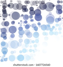 Bubbles Circle Dots Unique Blue Bright Vector Background