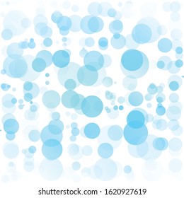 Bubbles Circle Dots Unique Blue Bright Vector Background