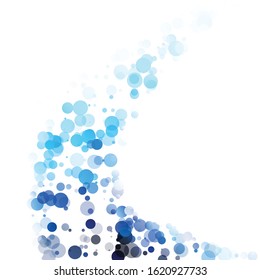 Bubbles Circle Dots Unique Blue Bright Vector Background