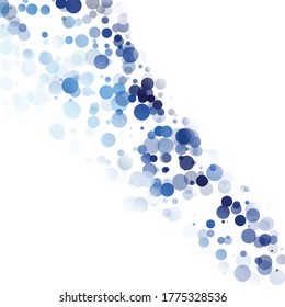Bubbles Circle Dots Unique Blue Bright Vector Background