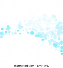 Bubbles Circle Dots Unique Blue Bright Vector Background
