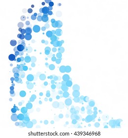Bubbles Circle Dots Unique Blue Bright Vector Background