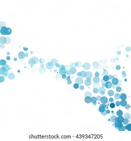 Bubbles Circle Dots Unique Blue Bright Vector Background
