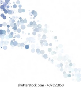 Bubbles Circle Dots Unique Blue Bright Vector Background