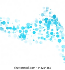 Bubbles Circle Dots Unique Blue Bright Vector Background