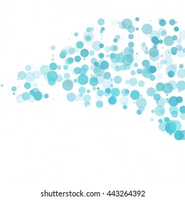Bubbles Circle Dots Unique Blue Bright Vector Background