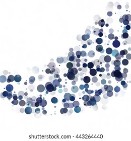 Bubbles Circle Dots Unique Blue Bright Vector Background